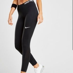 ✔️ Nike Pants M - Mesh - Women’s Nike Pro High Rise Tights - Black 💪🏼
